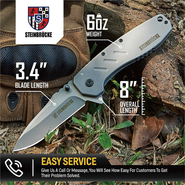 Steinbrücke Pocket Knife for Men, 3.4