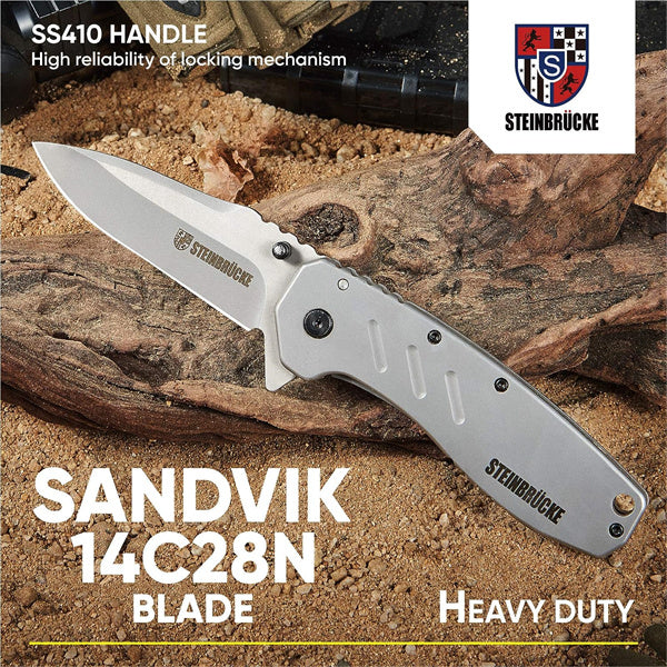 Steinbrücke Pocket Knife for Men, 3.4