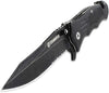 Steinbrücke Tactical Knife, Folding Assisted Opening, 3.4'' 8Cr13Mov Stainless Steel Blade with Reversible Clip