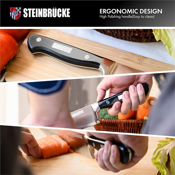 Steinbrücke 6 inch Chef Knife - Pro Kitchen Knife Stainless Steel