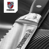 Steinbrücke Serrated Bread knife 10 inch - Ultra sharp Bread Slicing Knife Forged from Stainless Steel 5Cr15Mov, HRC58, Full Tang