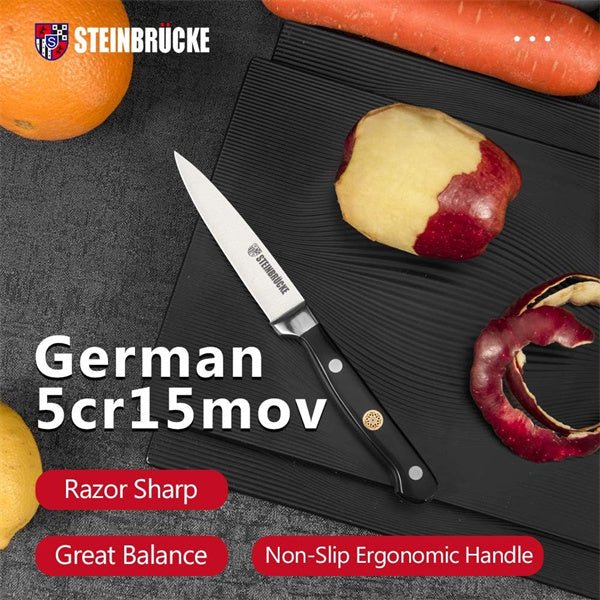 Steinbrücke Paring Knife 4 inch - Small Kitchen Knife Forged from Germ