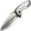 Steinbrücke Pocket Knife for Men, 3.4" Sandvik 14C28N/8Cr15Mov Stainless Steel Blade, Assisted Opening Knife with Clip