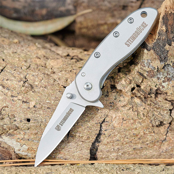  Folding Pocket Knife for Men, 3.1 inch SS410 Handle Pocket  Knives with Reversible Clip, 14C28N Stainless Steel Blade Titanium Coated,  Great for Fishing, Hunting, Camping, Hiking and Survival : Sports