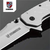 Steinbrücke Pocket Knife for Men, 3.4" Sandvik 14C28N/8Cr15Mov Stainless Steel Blade, Assisted Opening Knife with Clip