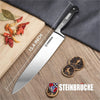 Steinbrücke 10 inch Chef Knife - Pro Kitchen Knife Forged from Stainless Steel 8Cr15Mov (HRC58)