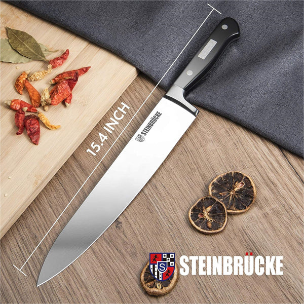 Steinbrücke 10 inch Chef Knife - Pro Kitchen Knife Forged from Stainle